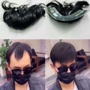 Frontal Hair Piece for Natural Front Hairline/ Receding Hairline